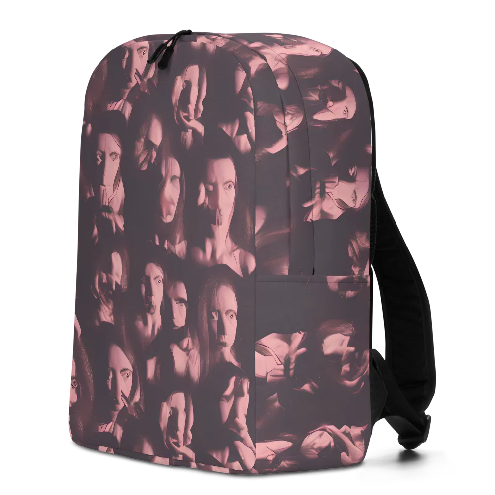 Portrait Whispers on Minimalist Backpack — Left