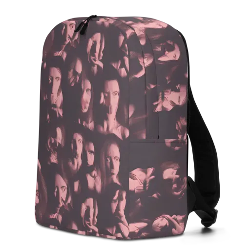 Portrait Whispers on a Minimalist Backpack