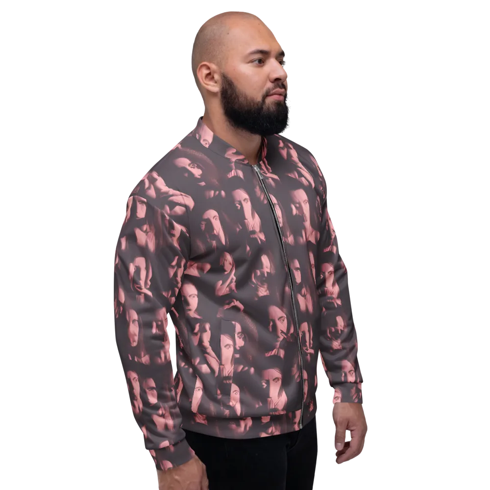 Portrait Whispers on Bomber Jacket — Right