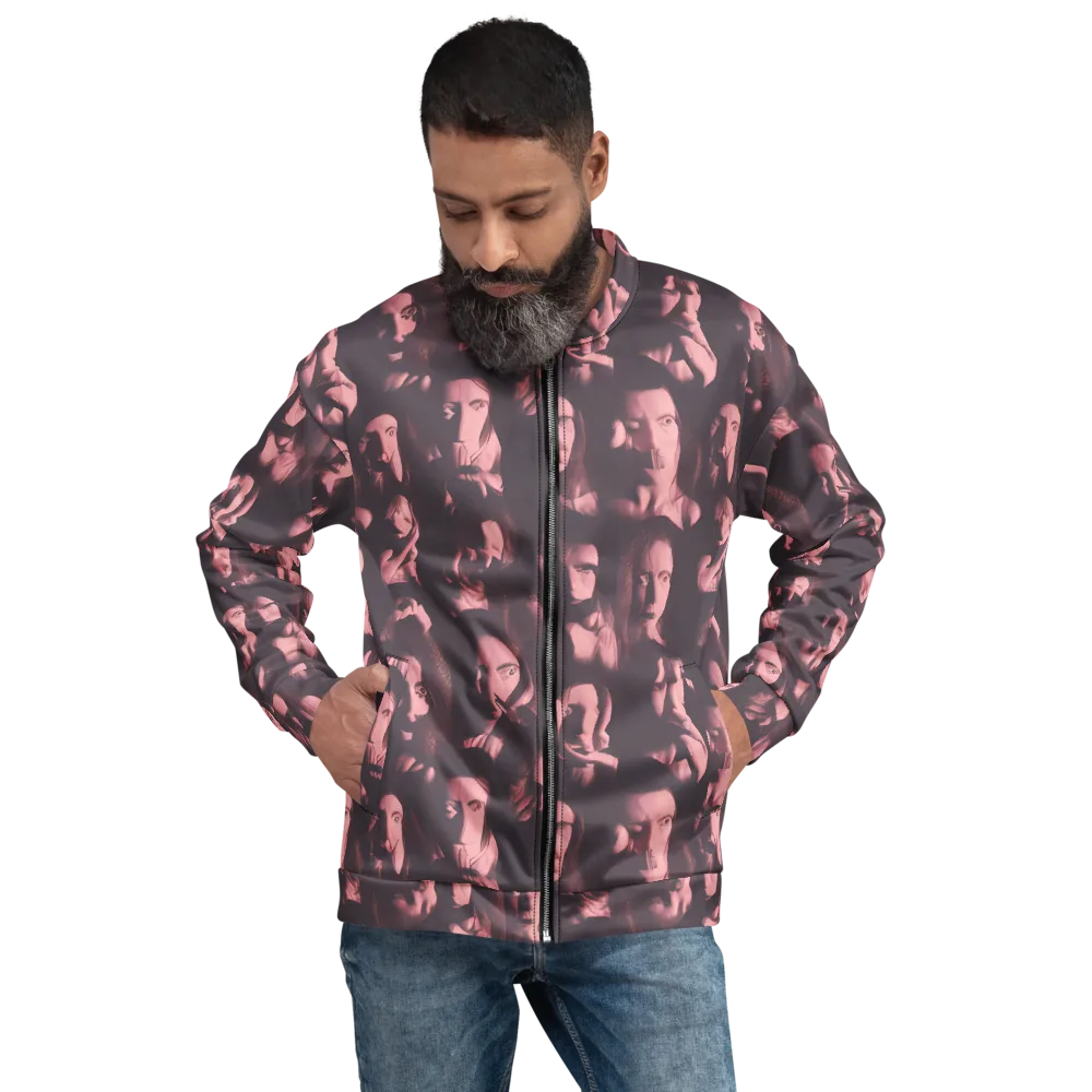 Portrait Whispers on Bomber Jacket — Front