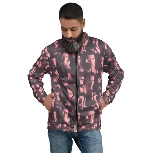 Portrait Whispers on a Bomber Jacket