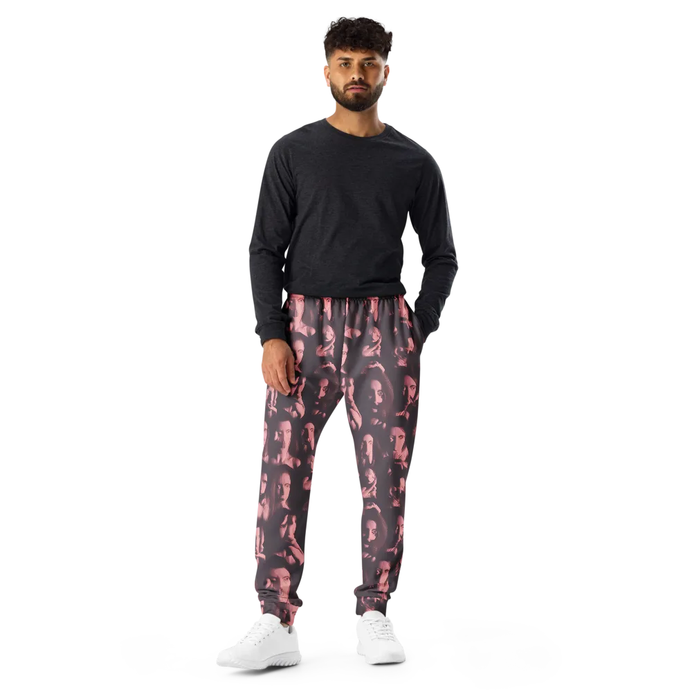 Portrait Whispers on Men's Joggers — Front
