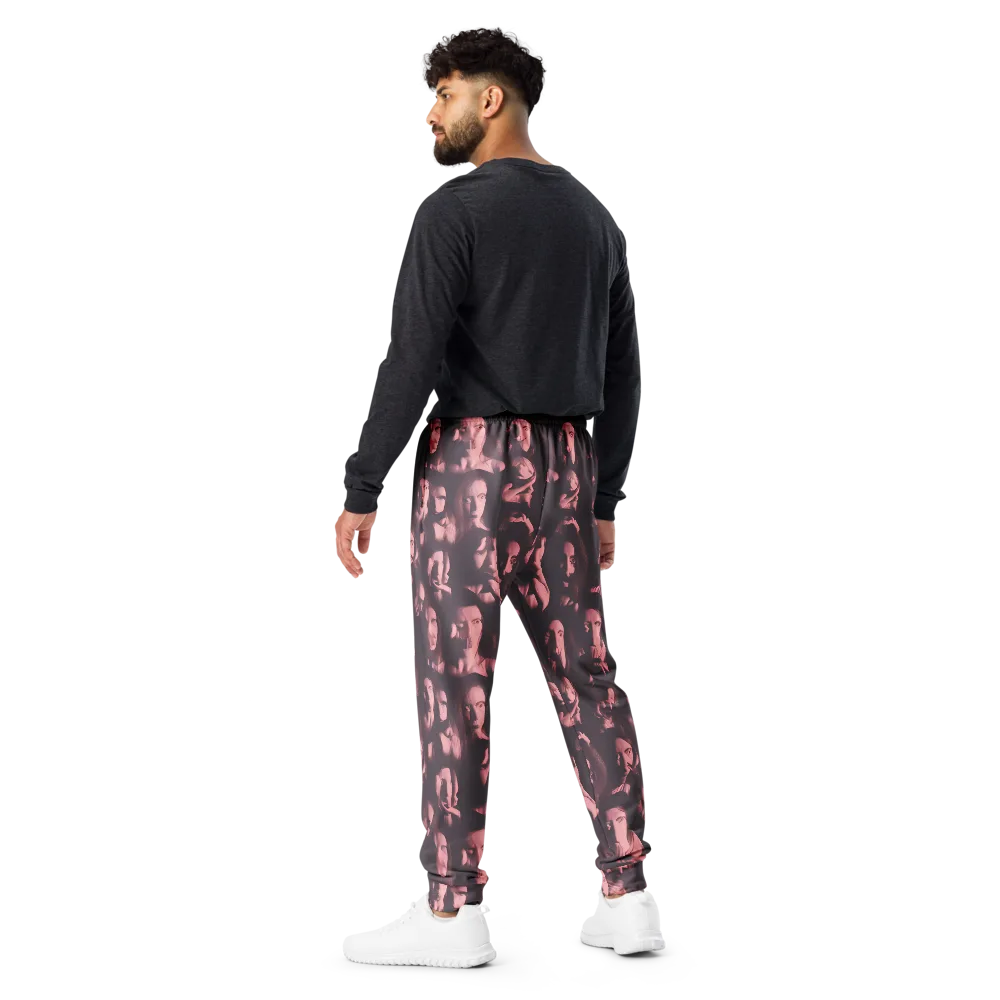 Portrait Whispers on Men's Joggers — Back
