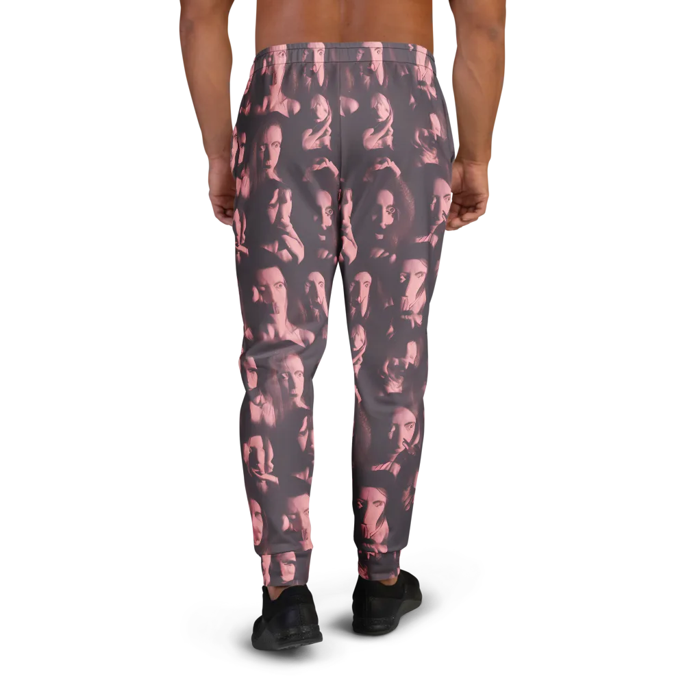Portrait Whispers on Men's Joggers — Back