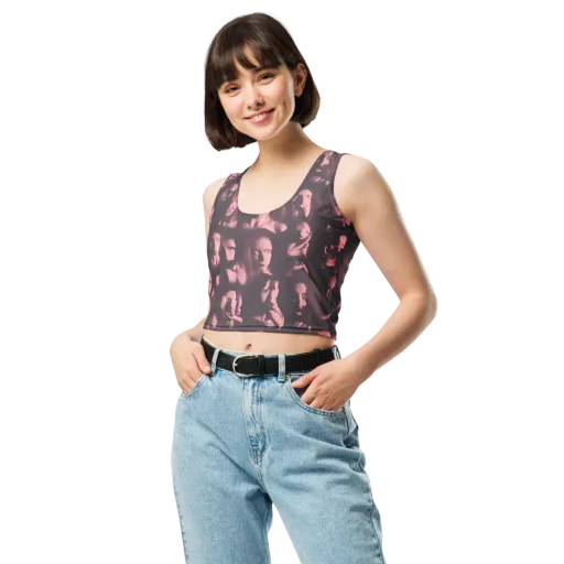 Portrait Whispers on a Crop Top