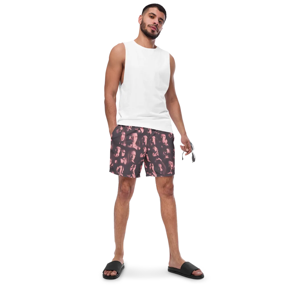 Portrait Whispers on Swim Trunks — Front