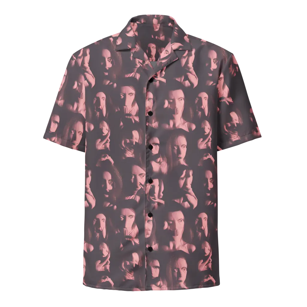 Portrait Whispers on Button Shirt — Front