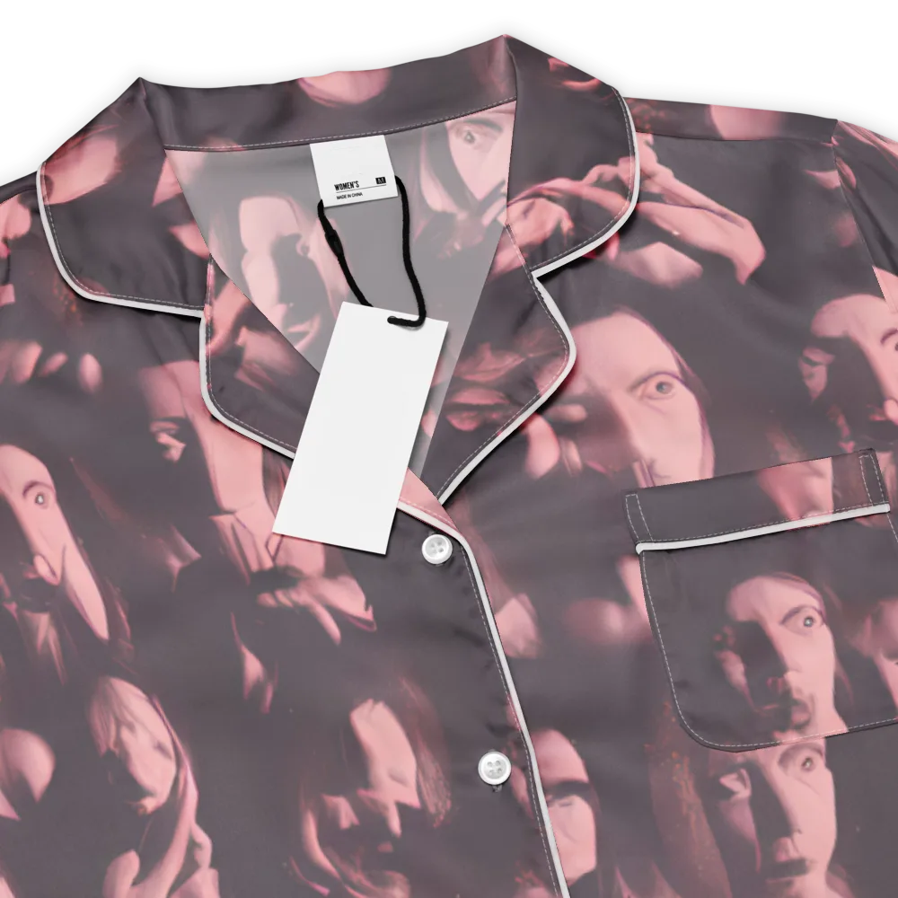 Portrait Whispers on Women's Short Sleeve Pajama Top — Product details