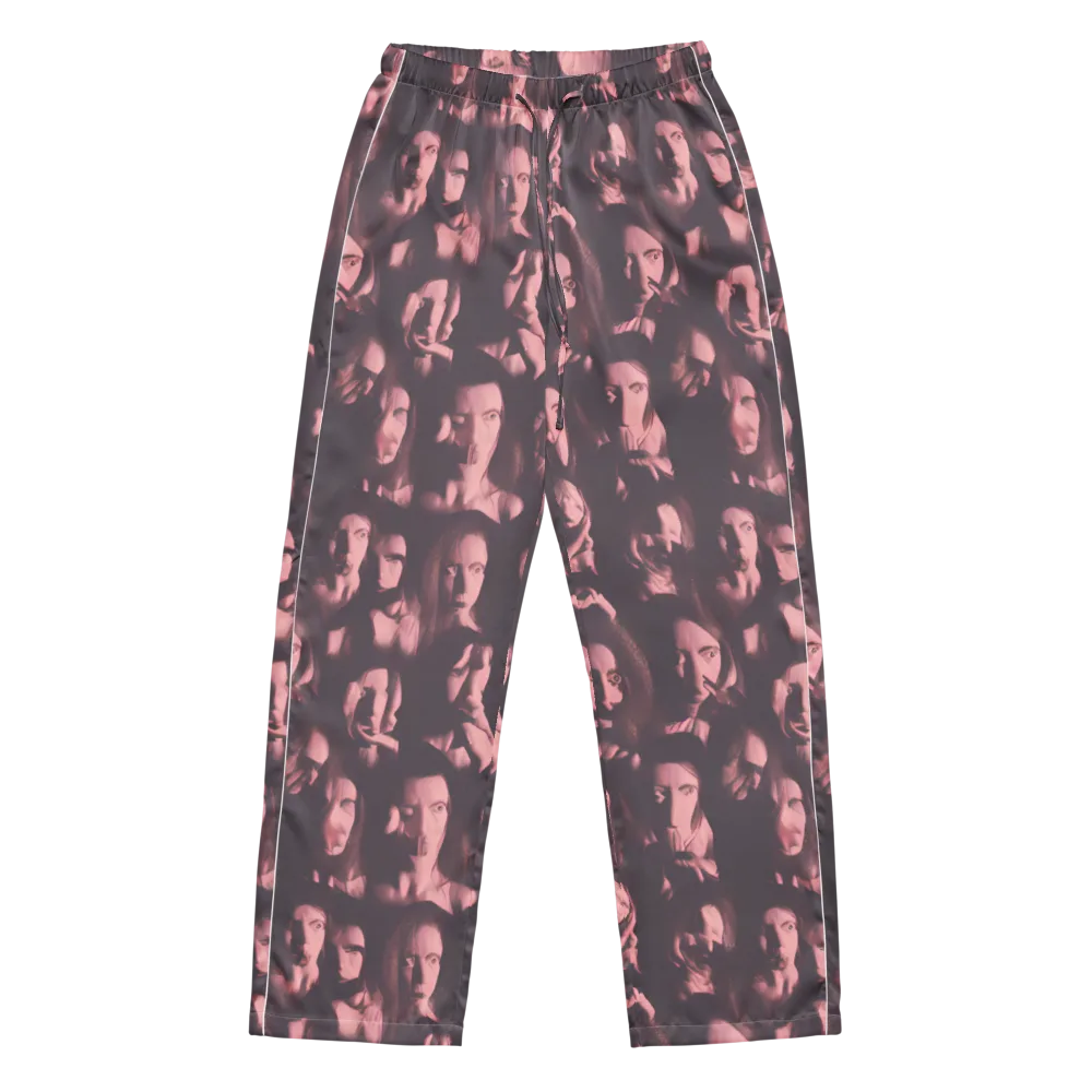 Portrait Whispers on Women's Pajama Pants — Front