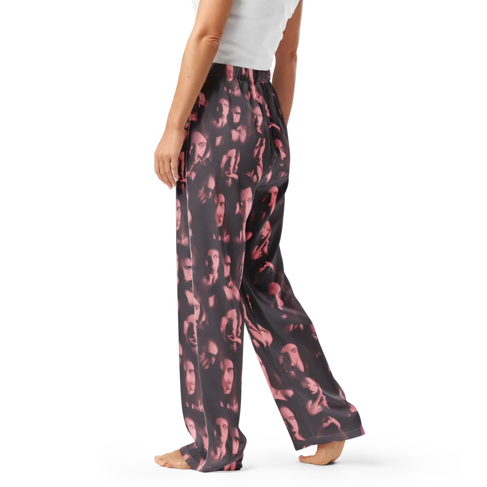 Portrait Whispers on Women's Pajama Pants — Left