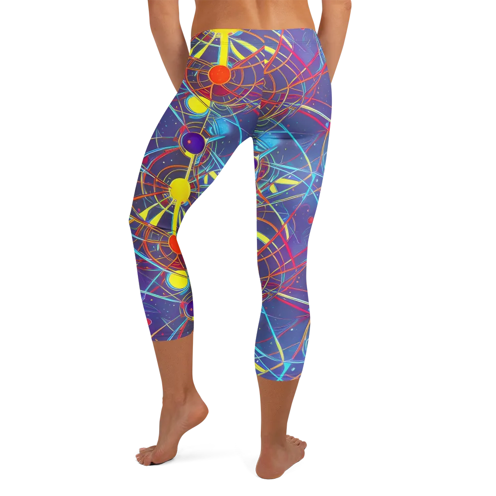 Quantum Lattice on Capri Leggings — Back