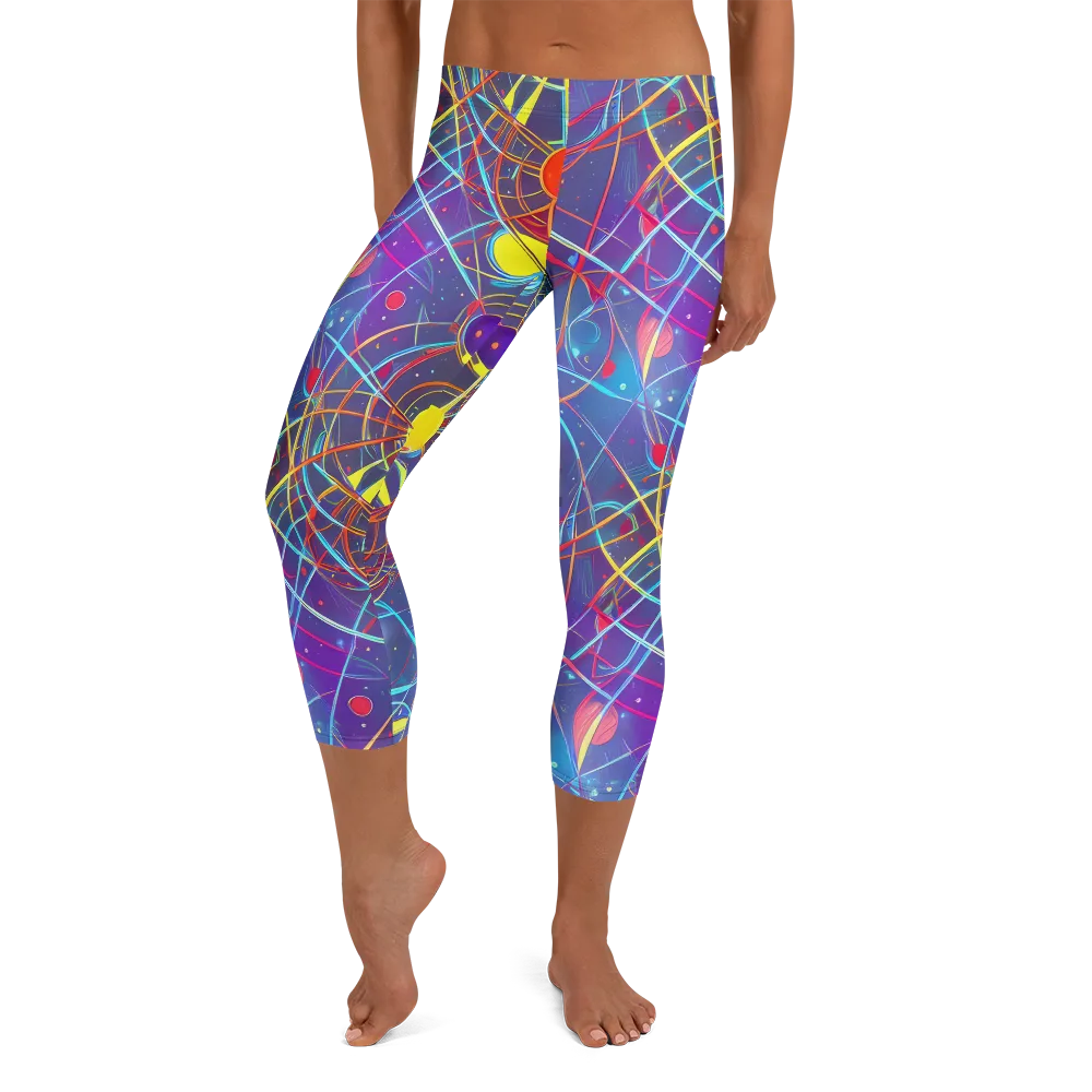 Quantum Lattice on Capri Leggings — Front