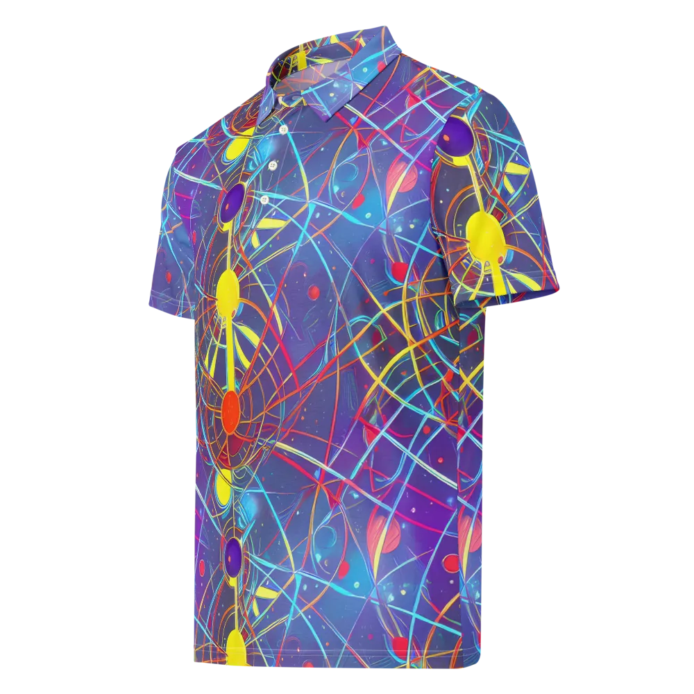 Quantum Lattice on Men's Slim Fit Polo Shirt — Left Front