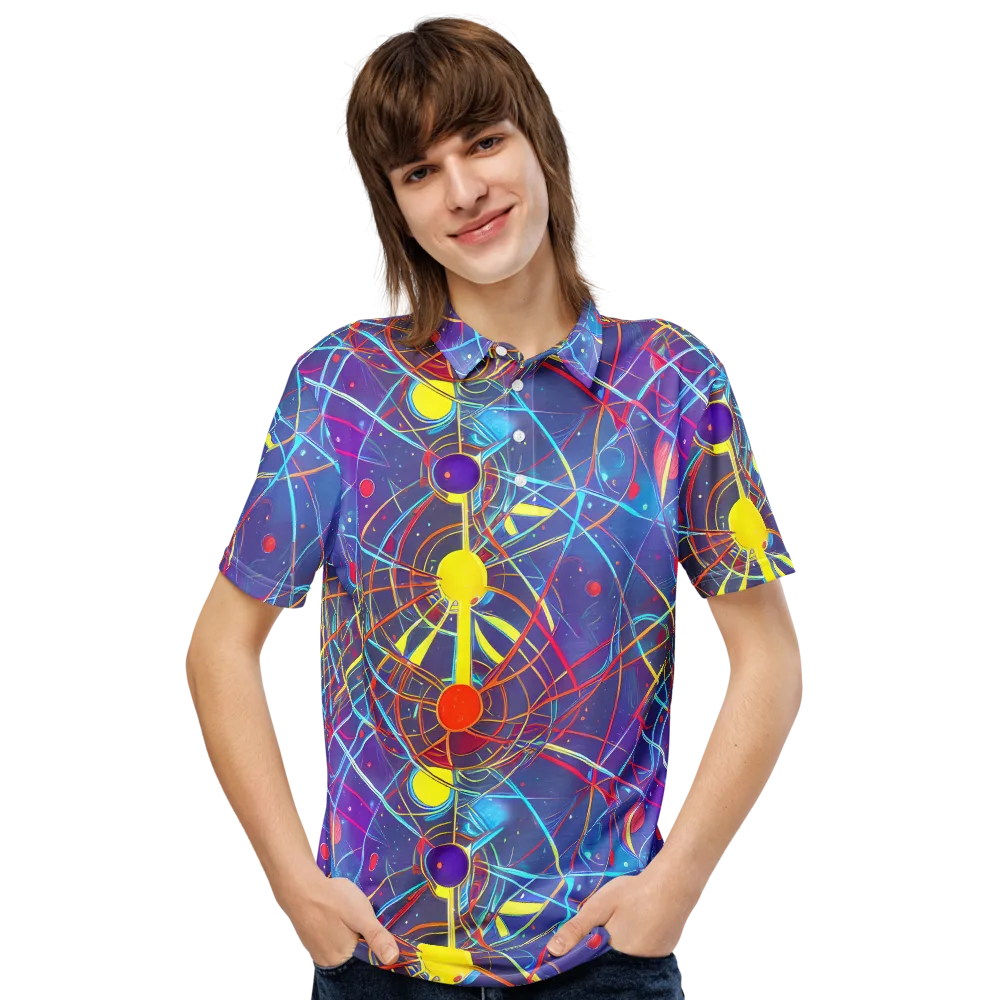 Quantum Lattice on Men's Slim Fit Polo Shirt — Front