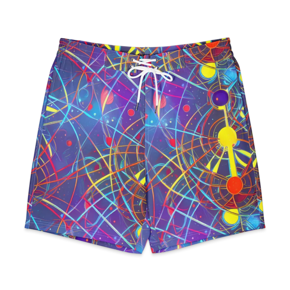 Quantum Lattice on Men's Board Shorts — Front