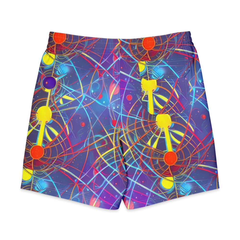 Quantum Lattice on Men's Board Shorts — Back