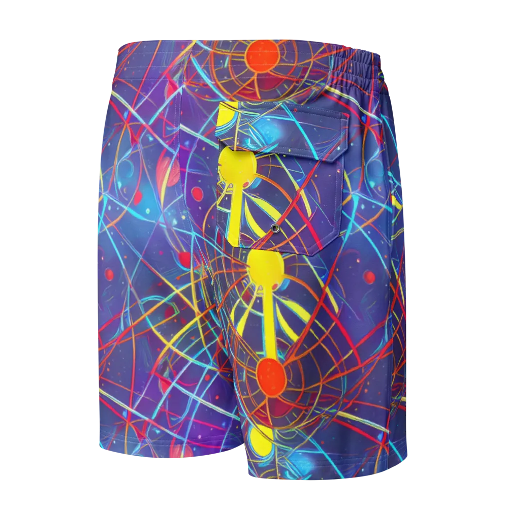 Quantum Lattice on Men's Board Shorts — Back