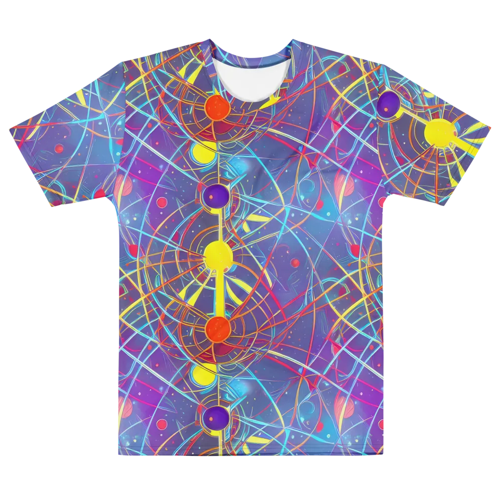 Quantum Lattice on Men's Cotton Crew Neck T-Shirt — Front