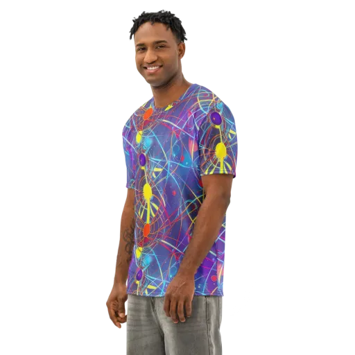 Quantum Lattice on a Men's Cotton Crew Neck T-Shirt