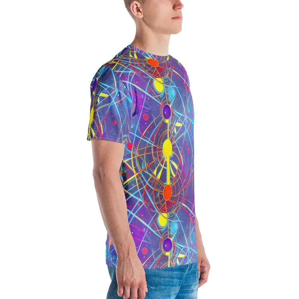 Quantum Lattice on Men's Crew Neck T-Shirt — Right