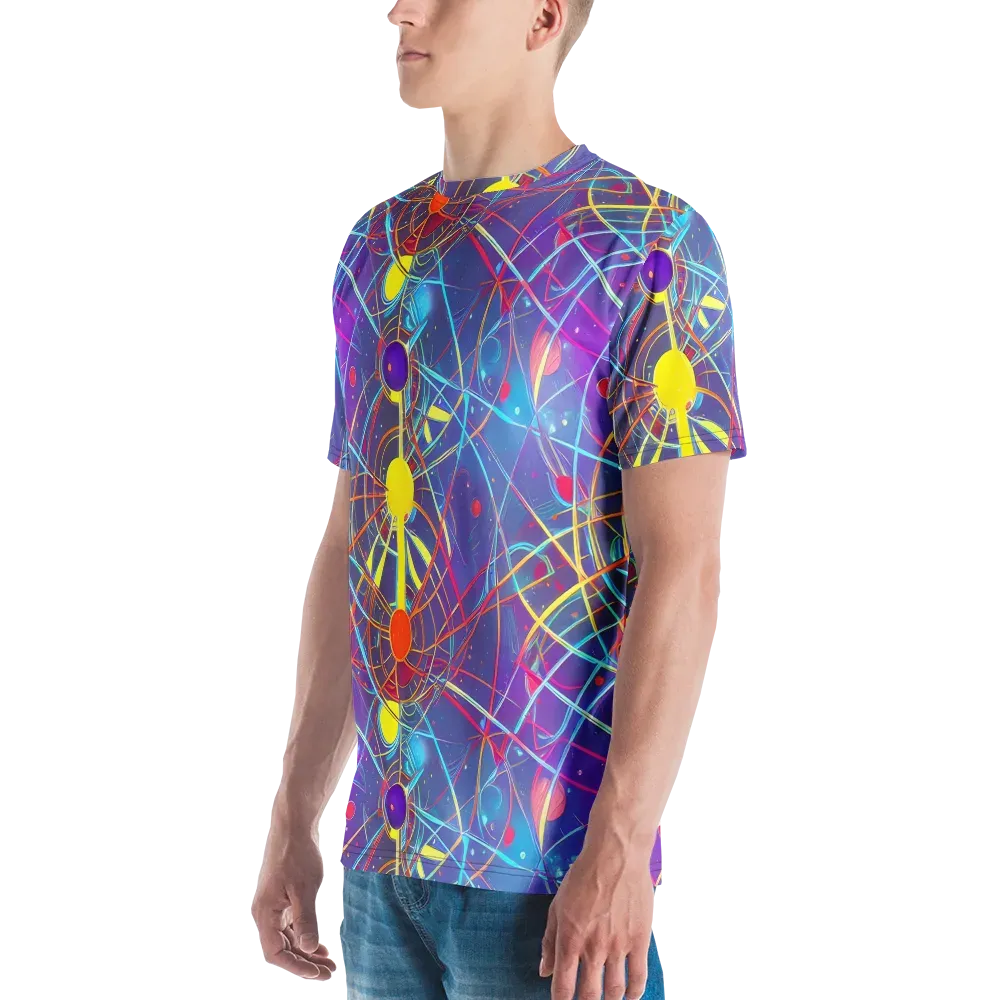 Quantum Lattice on Men's Crew Neck T-Shirt — Left