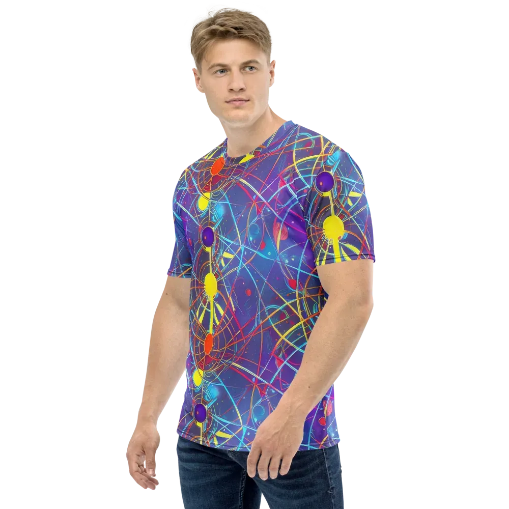 Quantum Lattice on Men's Crew Neck T-Shirt — Left