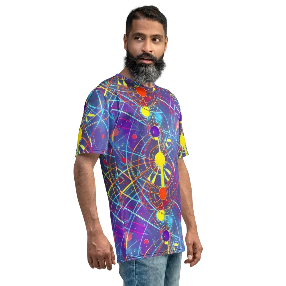 Quantum Lattice on Men's Crew Neck T-Shirt — Right