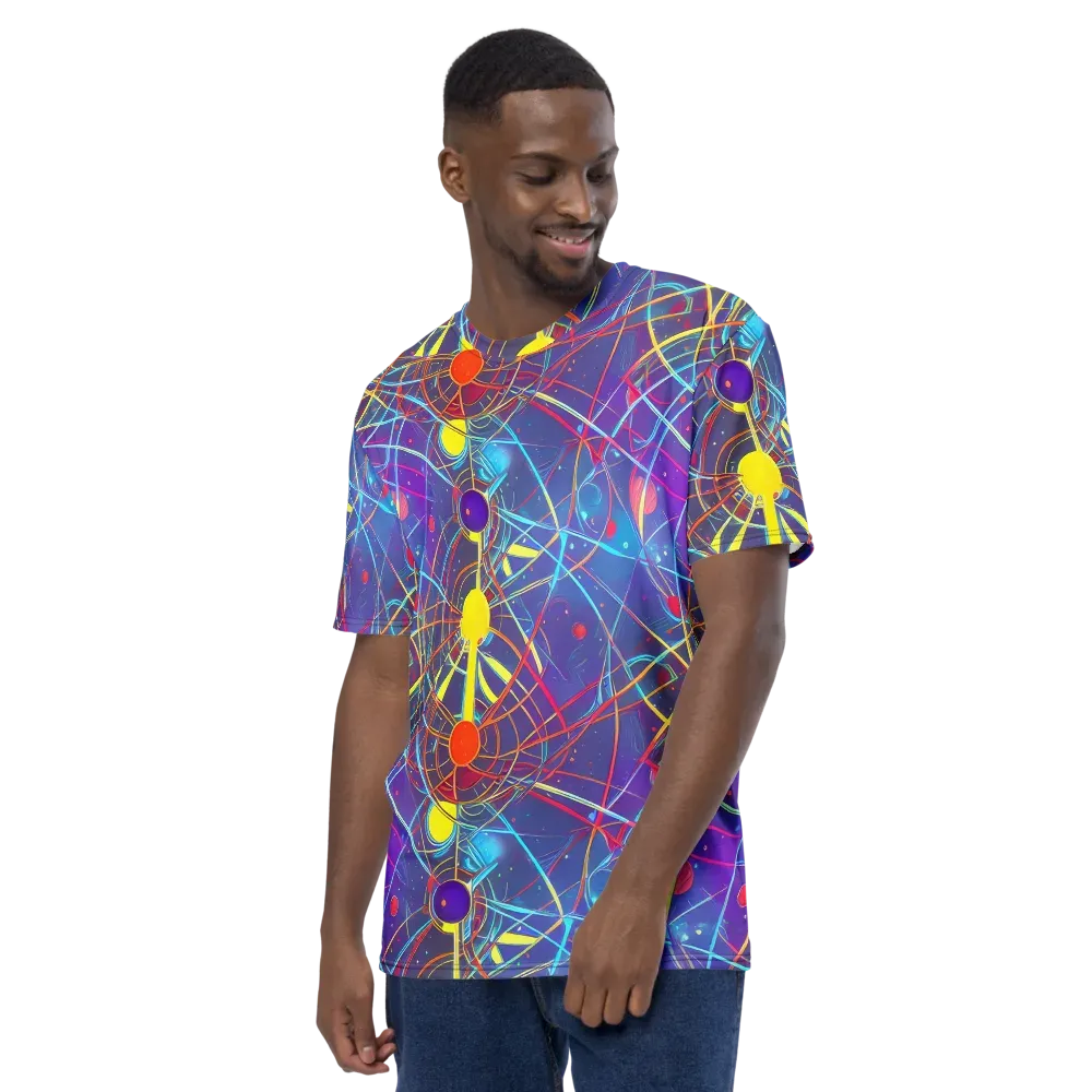 Quantum Lattice on Men's Crew Neck T-Shirt — Left
