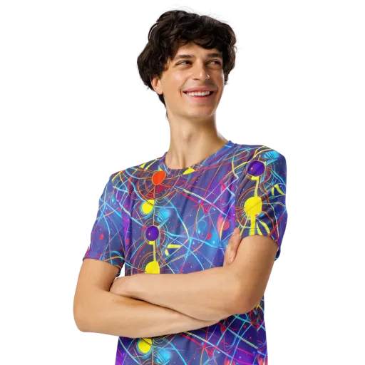 Quantum Lattice on a Men's Crew Neck T-Shirt
