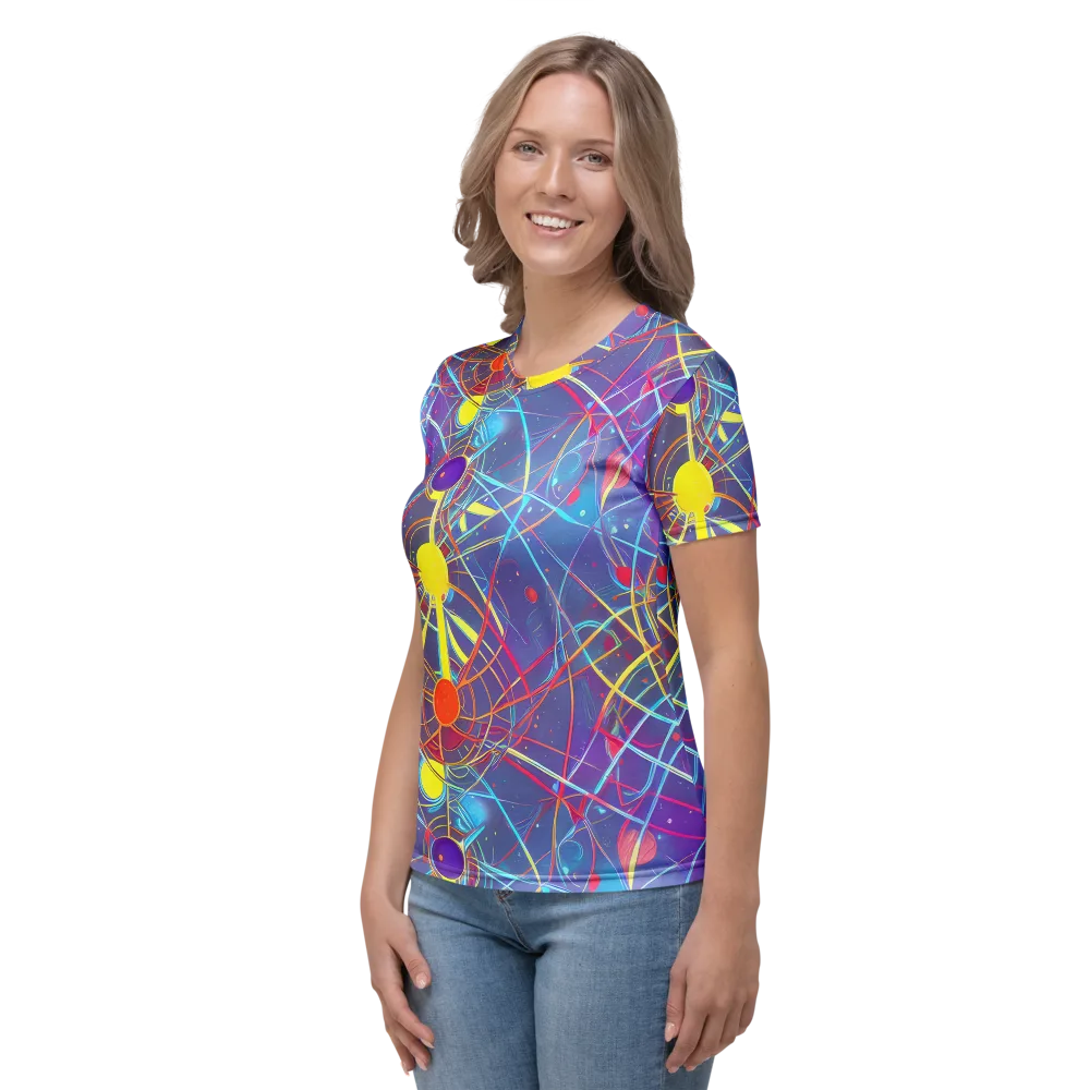 Quantum Lattice on Women's Crew Neck T-Shirt — Left