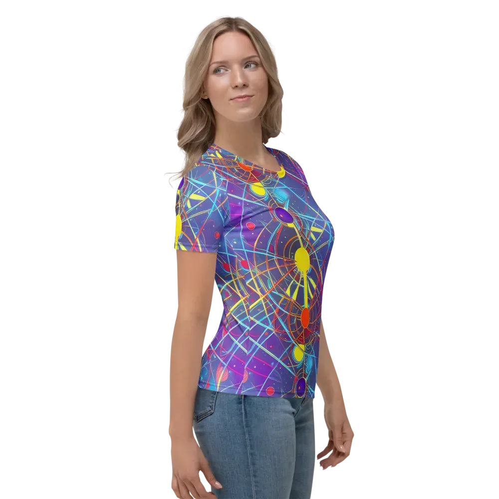 Quantum Lattice on Women's Crew Neck T-Shirt — Right