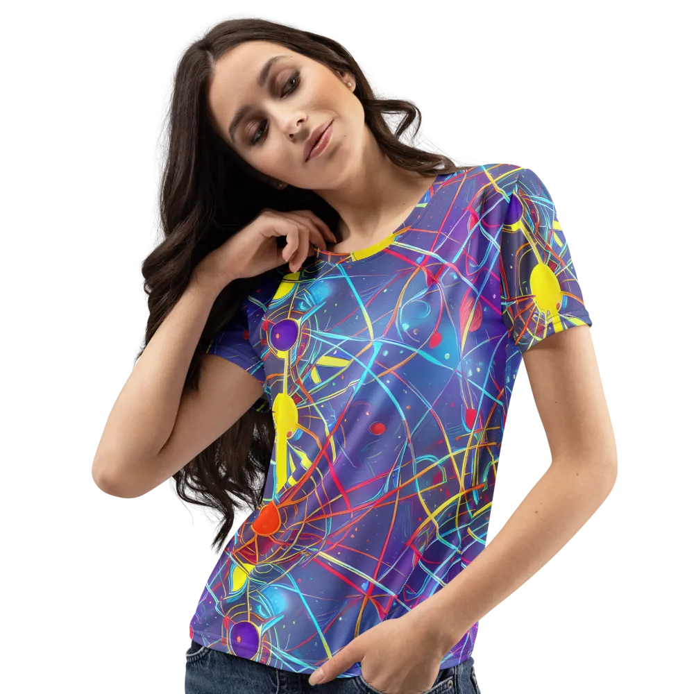Quantum Lattice on Women's Crew Neck T-Shirt — Left Front