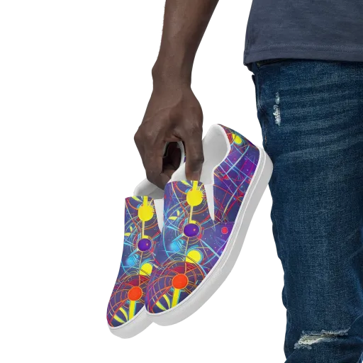 Quantum Lattice on a Men's Slip-On Canvas Shoes