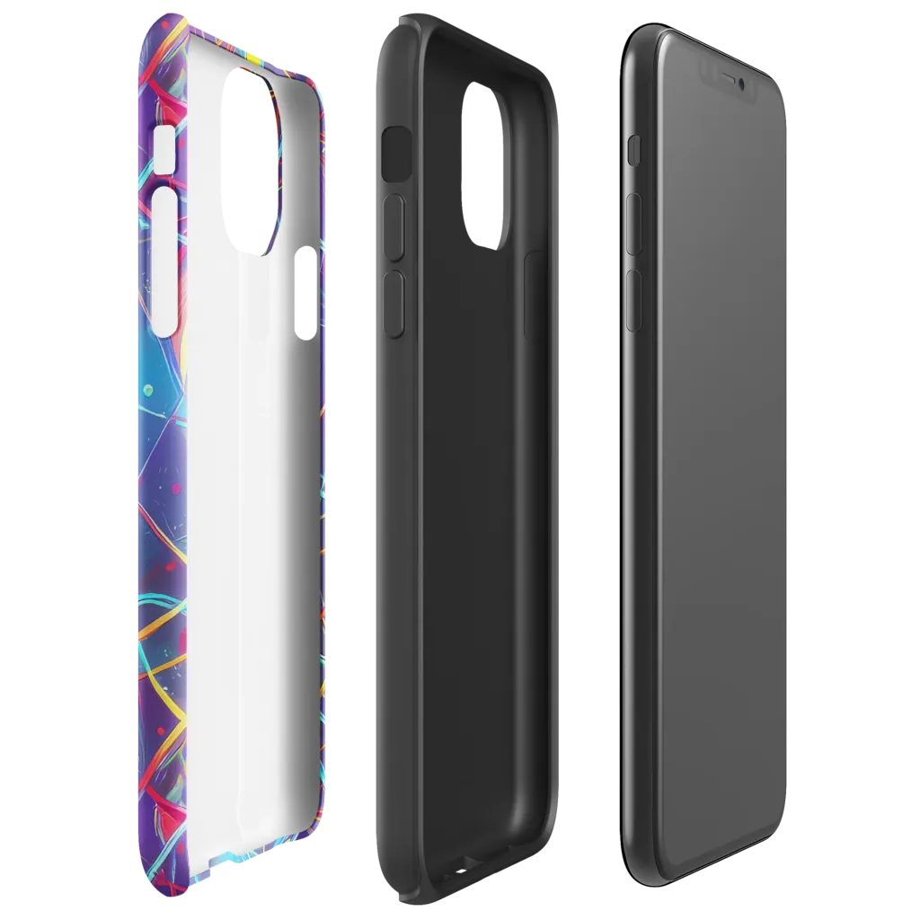Quantum Lattice on Tough Case for iPhone® — Right