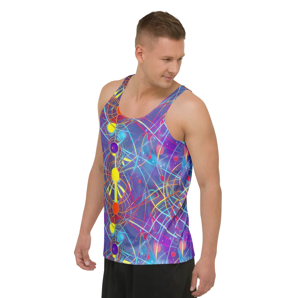 Quantum Lattice on Men's Tank Top — Left Front