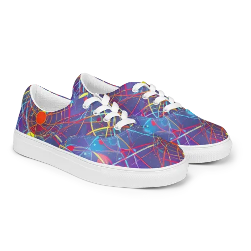 Quantum Lattice on a Men's Lace-Up Canvas Shoes