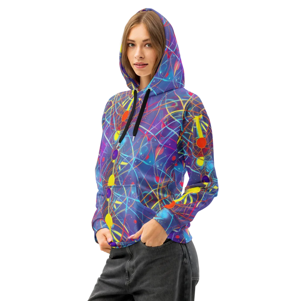 Quantum Lattice on Cotton Hoodie — Left Front
