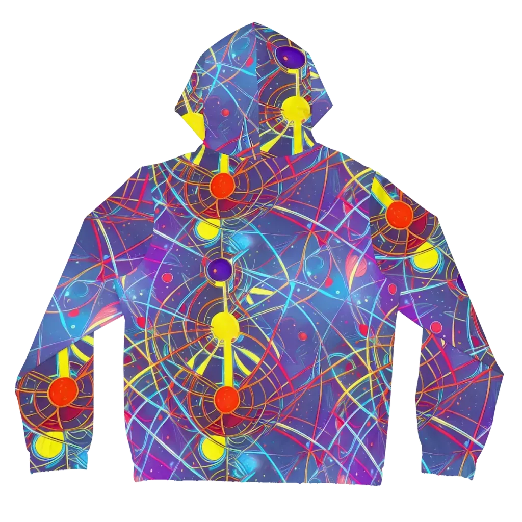 Quantum Lattice on Women's Full-Zip Hoodie — Back