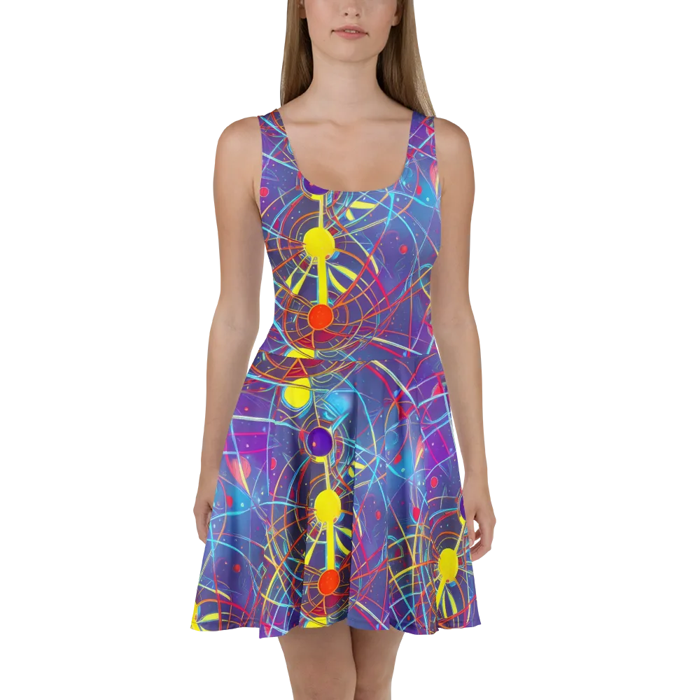 Quantum Lattice on Skater Dress — Front