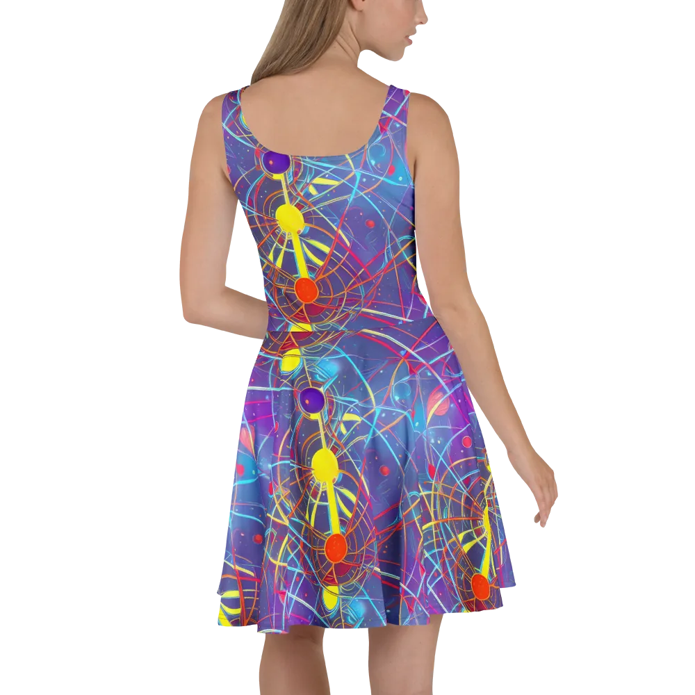 Quantum Lattice on Skater Dress — Back