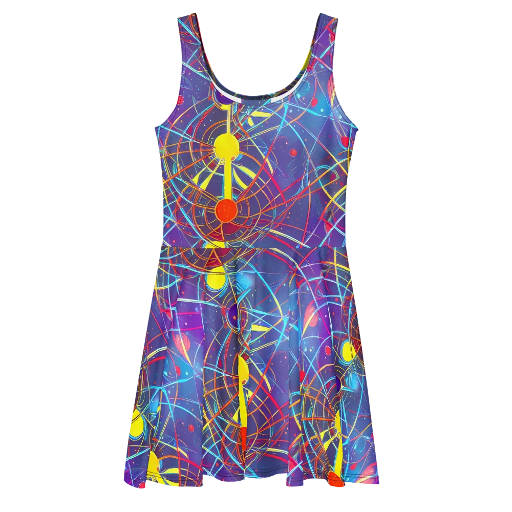 Quantum Lattice on Skater Dress — Front