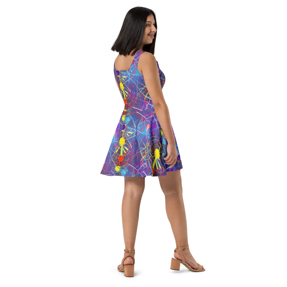 Quantum Lattice on Skater Dress — Right