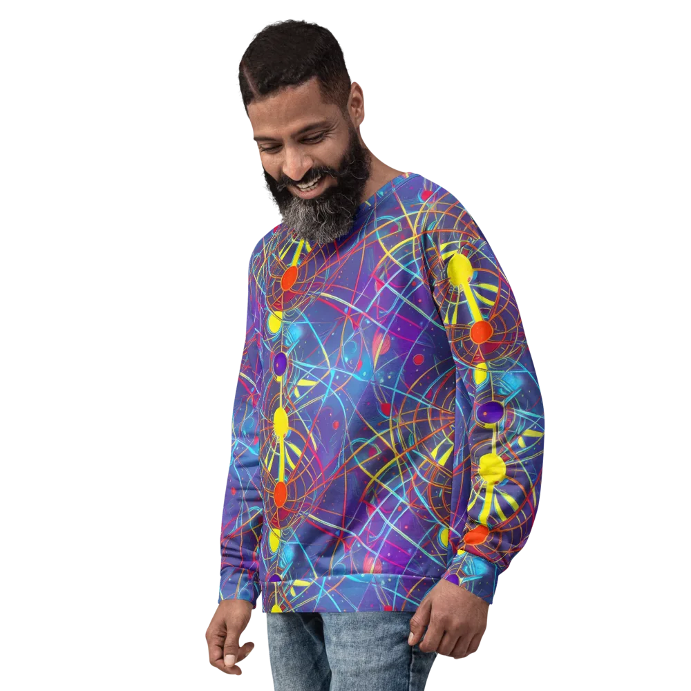 Quantum Lattice on Sweatshirt — Left Front