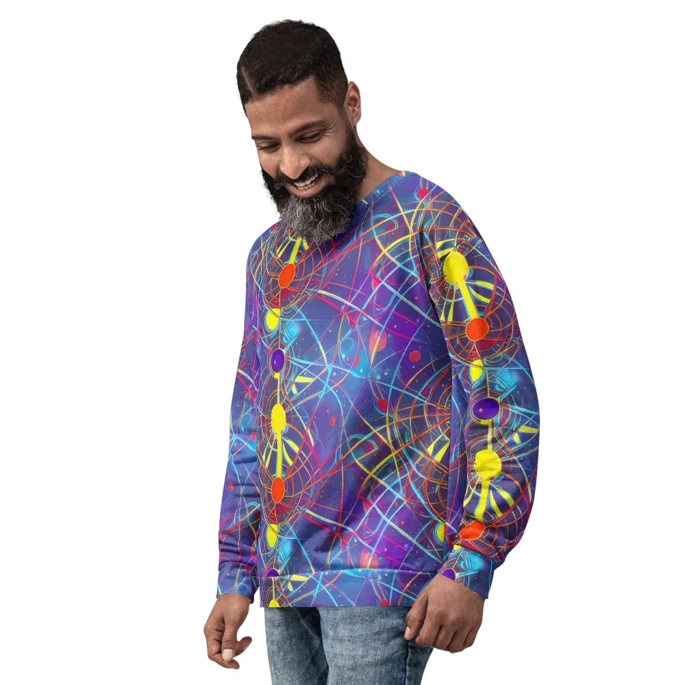 Quantum Lattice on Sweatshirt — Left Front