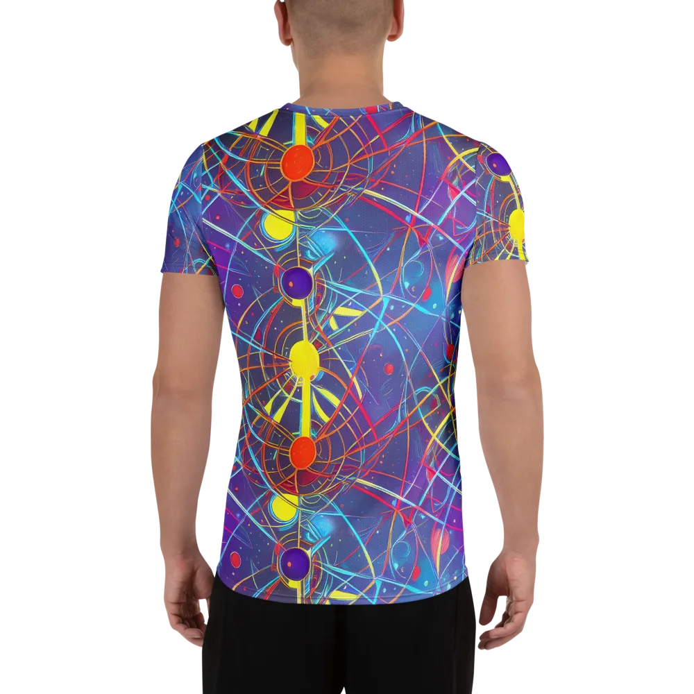 Quantum Lattice on Men's Athletic T-Shirt — Back