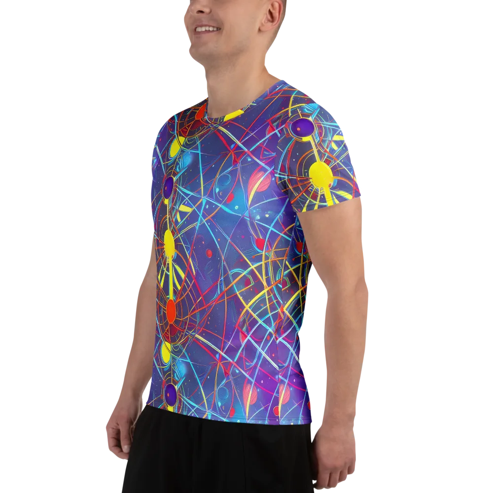 Quantum Lattice on Men's Athletic T-Shirt — Left
