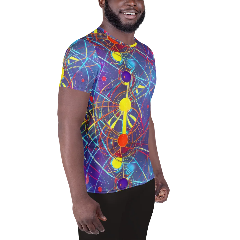 Quantum Lattice on Men's Athletic T-Shirt — Right