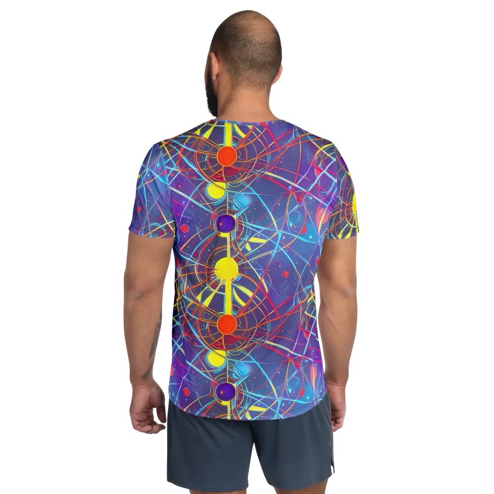 Quantum Lattice on Men's Athletic T-Shirt — Back
