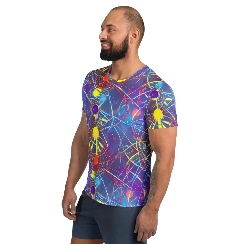 Quantum Lattice on Men's Athletic T-Shirt — Left