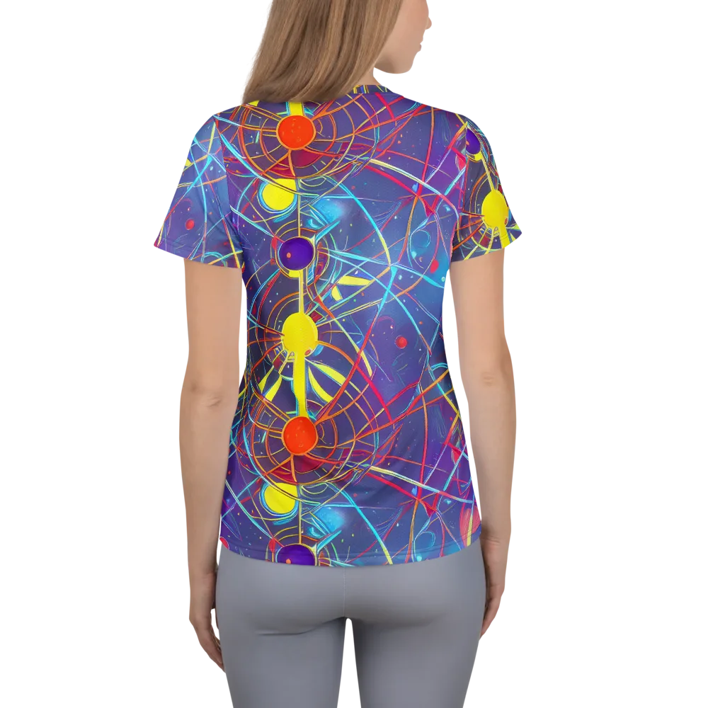 Quantum Lattice on Women's Athletic T-Shirt — Back
